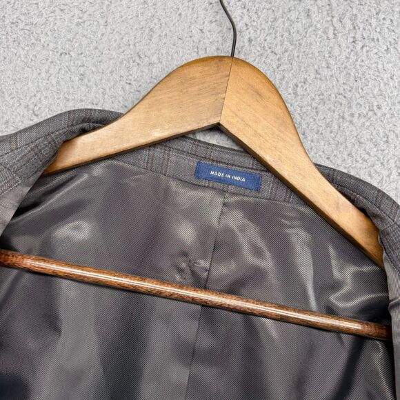 Stafford Sport Coat Mens 46 Long Gray Window Pane Year Round Classic Travel NEW - Picture 4 of 14